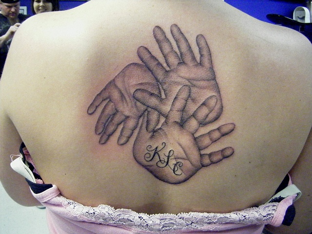 Low Lock tattoo Studio Ron Meyers Baby hands