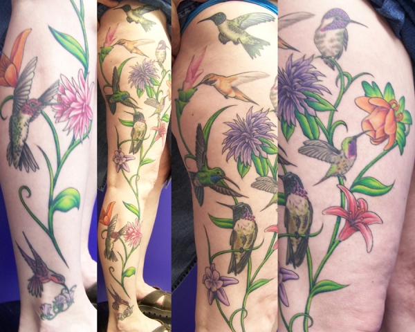 Low Lock tattoo Studio Ron Meyers Humming Birds