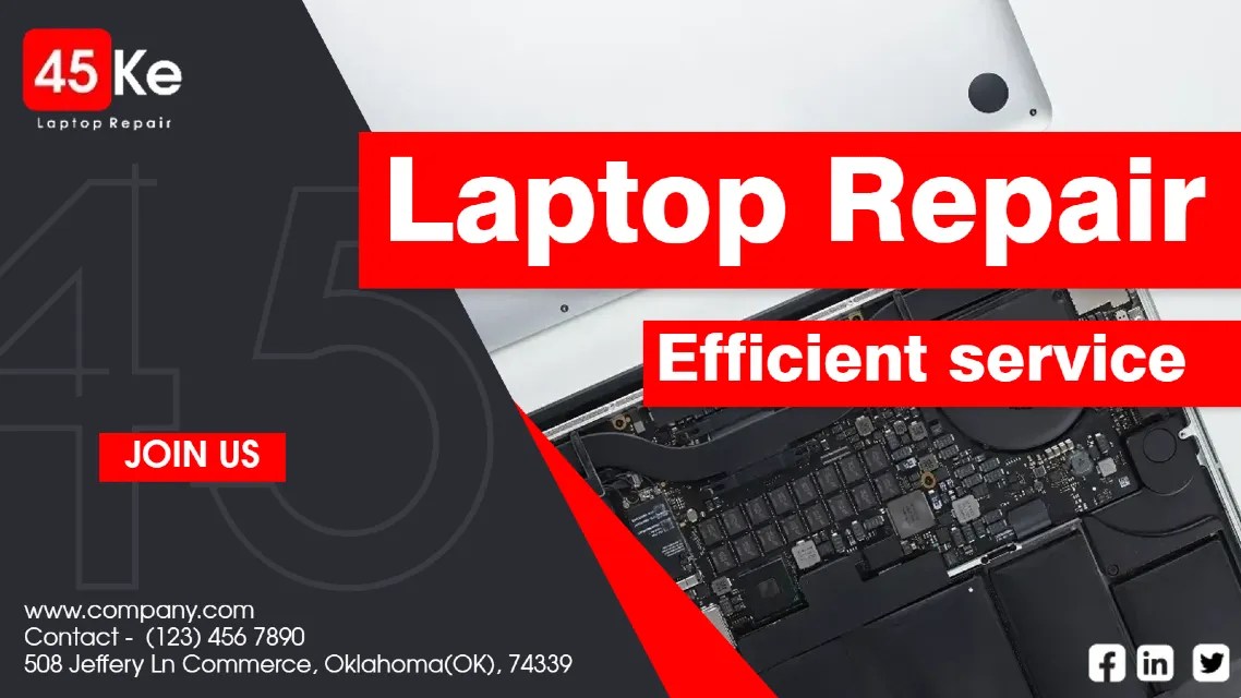 Laptop Repair Service Design Template PIXLR