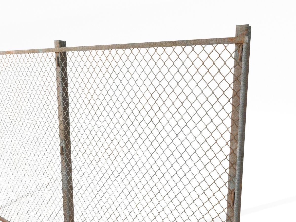 Chain Link Fence 3D Model Game ready .max .obj .3ds .fbx .dae