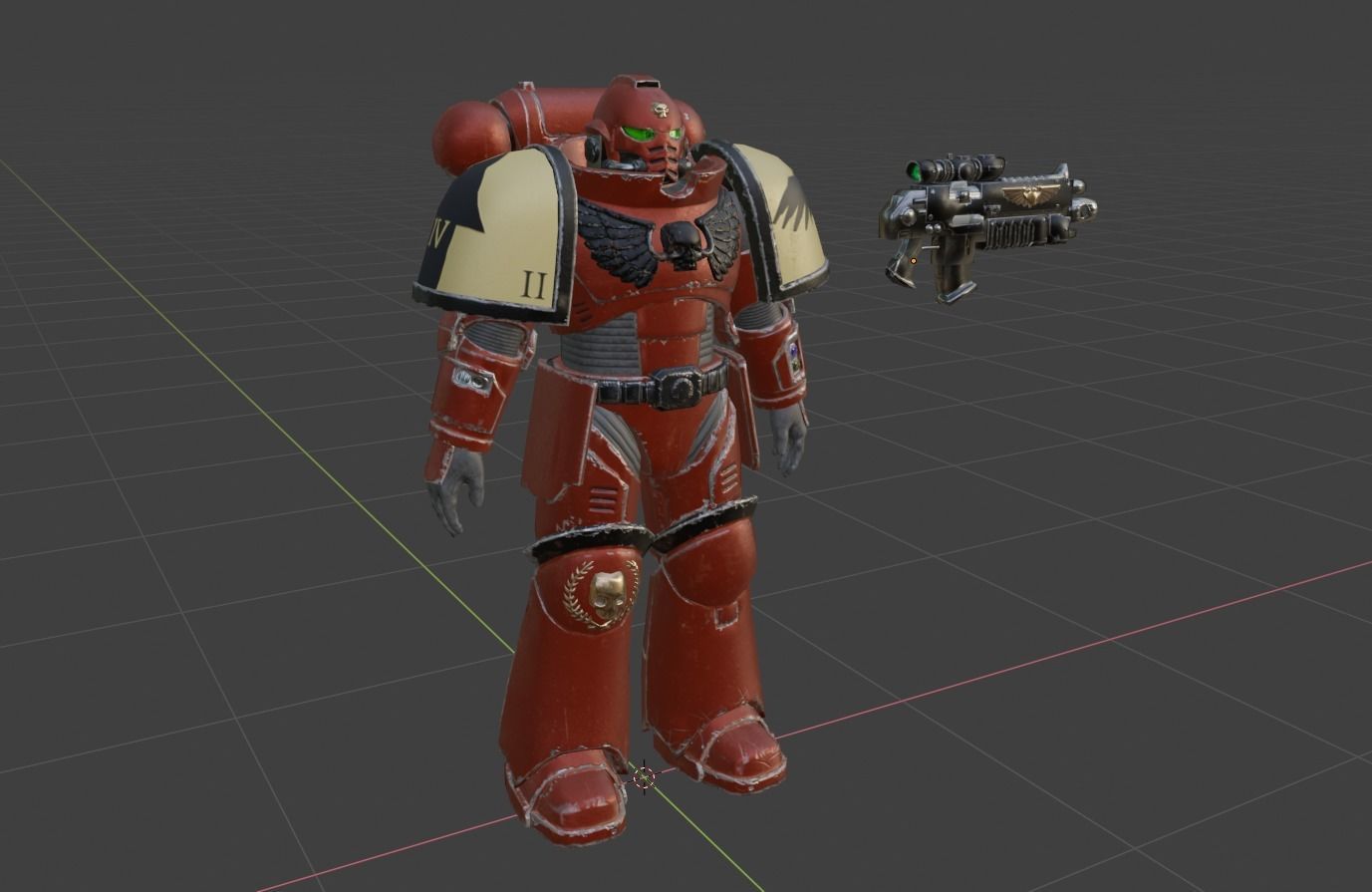 Space Marine MKX Power Armor 3D model CGTrader