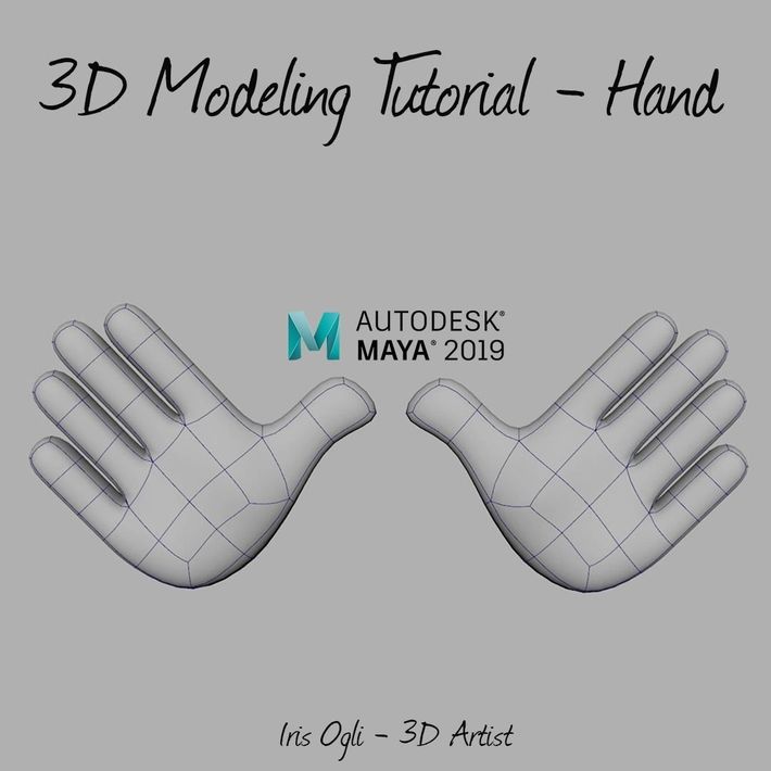3D Modeling Tutorial Modeling Hand in Autodesk Maya 2019