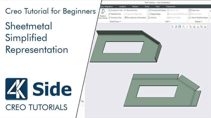Sheetmetal Simplified Representation Creo 8.0 CGTrader