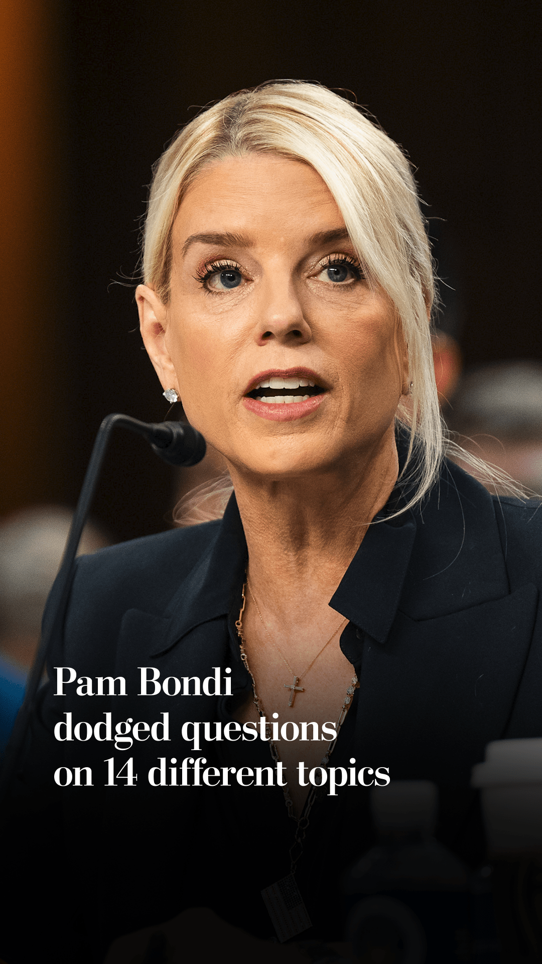 Pam Bondi dodged questions on 14 topics at Senate hearing