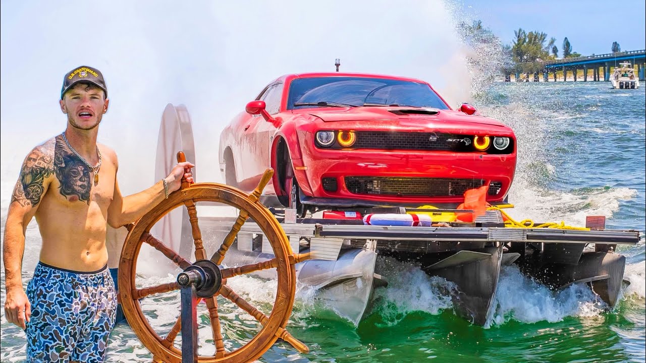 We turned a car into a boat cops shut it down immediately