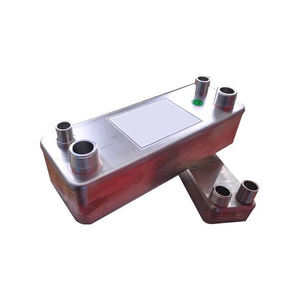 Copper brazed plate heat exchanger for liquid to gas li