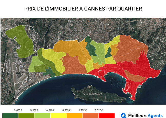 Prix de l'immobilier à Cannes De grandes disparités, la Bocca prend de