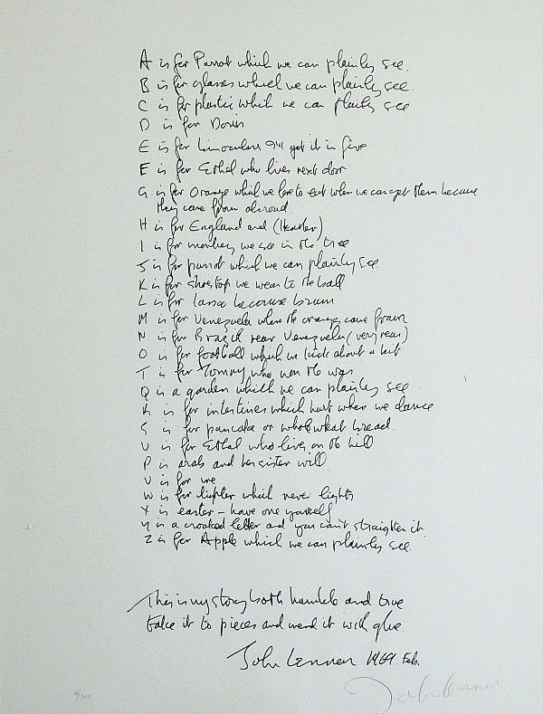 John Lennon. 194080 List All Works