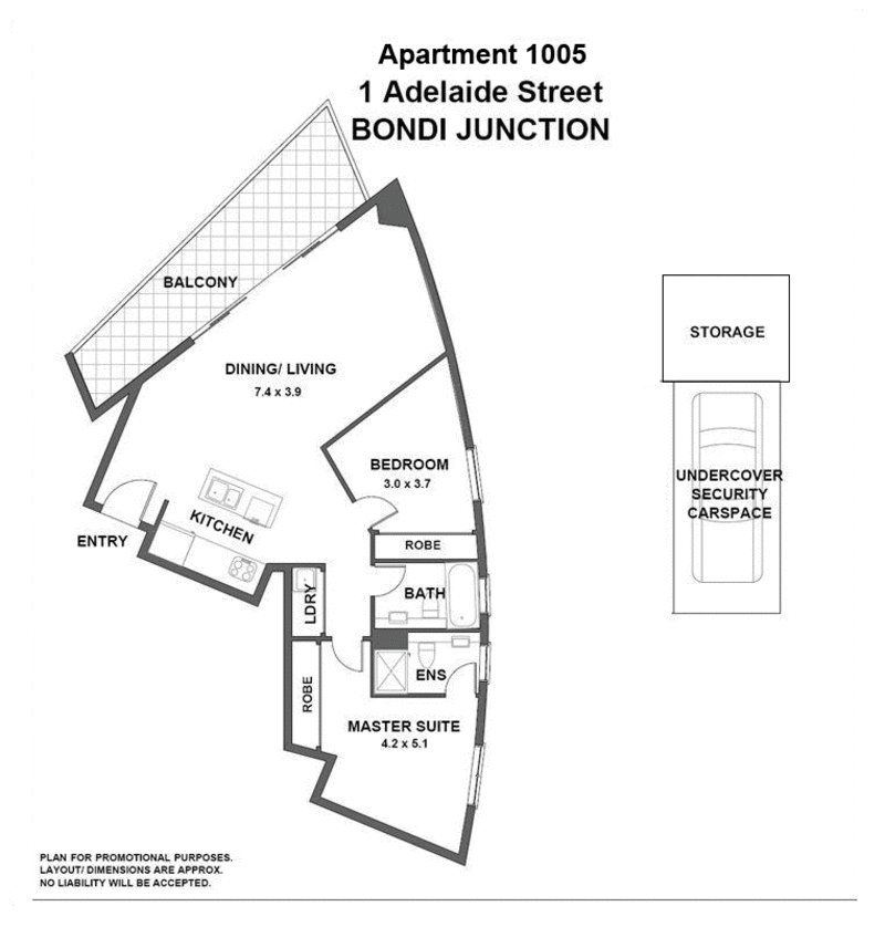 Real Estate For Lease 1005/1 Adelaide Street Bondi Junction , NSW