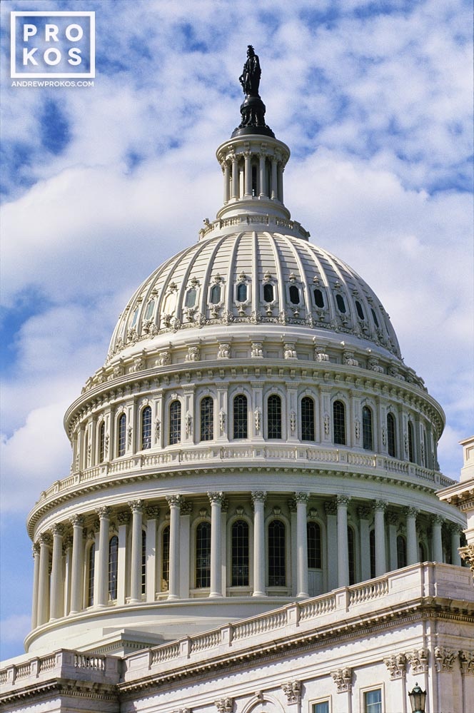 View of the U.S. Capitol Building Dome Fine Art Photo by Andrew Prokos