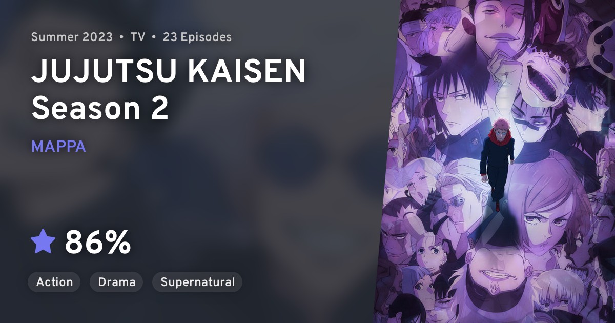 anilist winter 2023 Jujutsu Kaisen 2nd Season · AniList