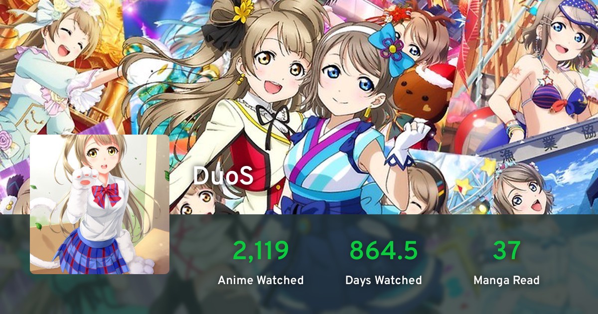 anilist summer 2023 DuoS's anime list · AniList