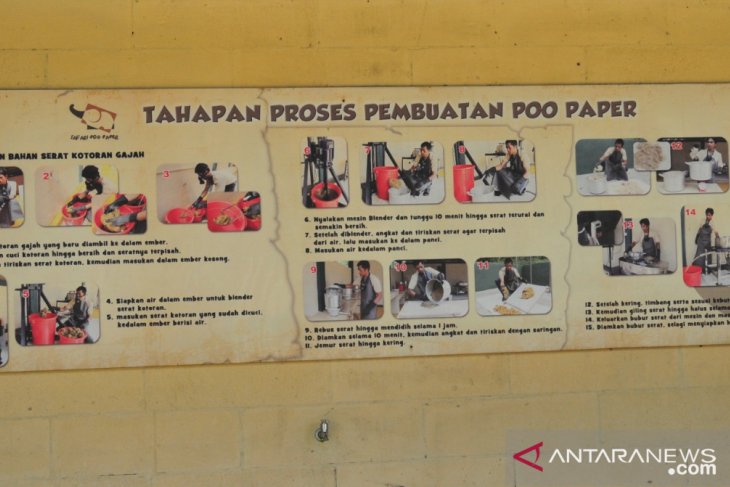 Kertas dari limbah kotoran gajah mengusung spirit pro