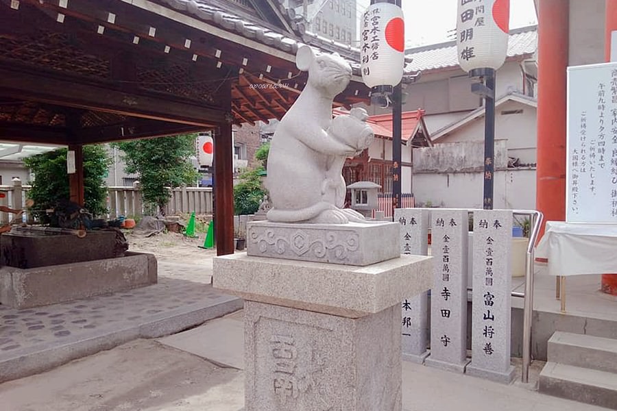 敷津松之宮 大國主神社｜不怕老鼠咬布袋 拿著金槌糧袋老鼠鎮守的招財神社 日出大國社 楠稲荷神社