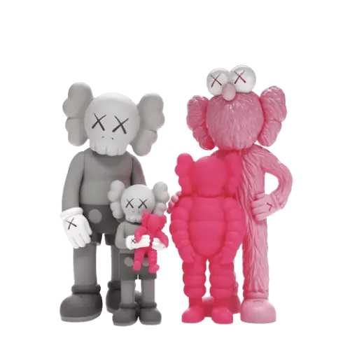KAWS FAMILY VINYL FIGURES GREY PINK AREA 02