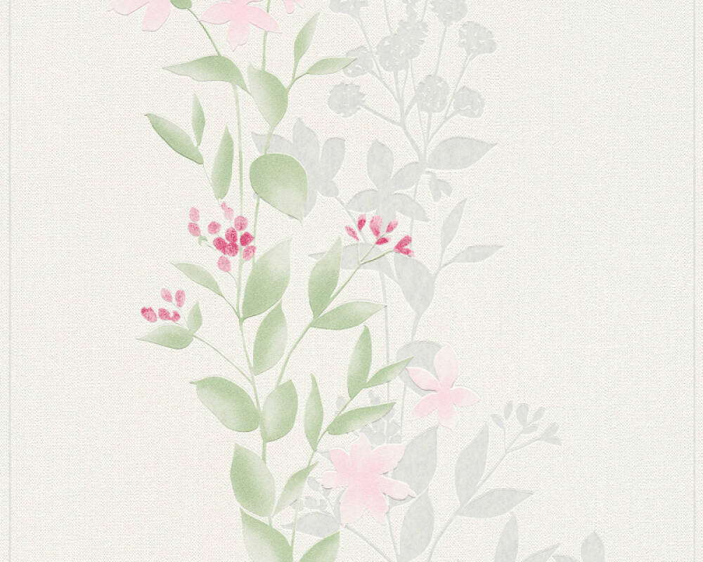 Light Green Floral Wallpaper