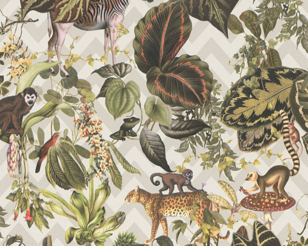 MICHALSKY LIVING Wallpaper «Floral, Beige, Colorful» 379903