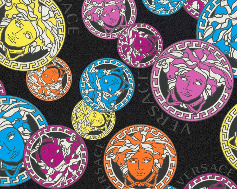 Versace Home Wallpaper «Graphics, Black, Blue, Colourful, Orange» 386104