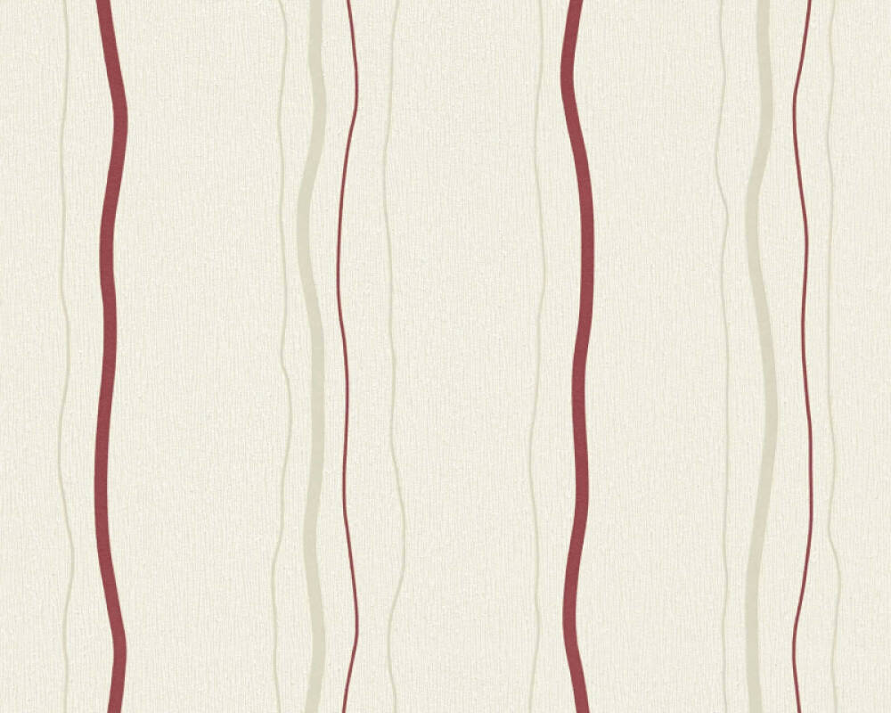 A.S. Création Wallpaper «Stripes, Beige, Cream, Red» 958731