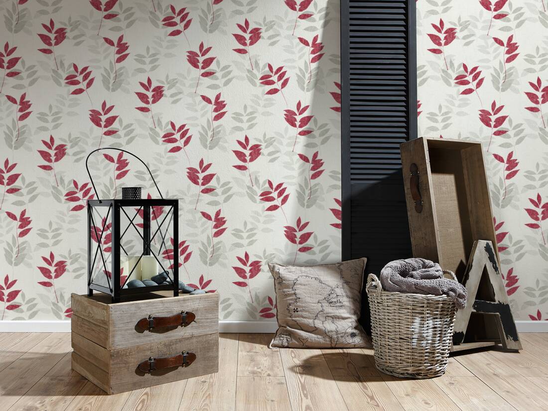 Red And Grey Wallpaper For Walls Home Wall Wallpapers In Red And