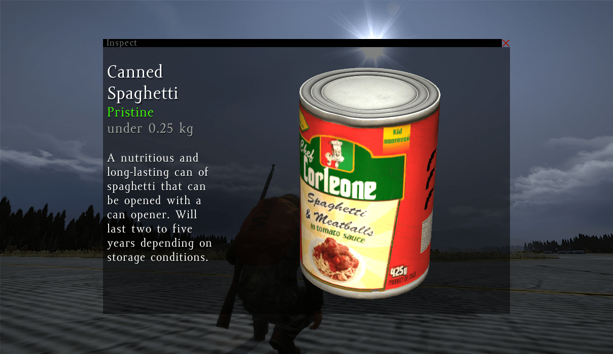 Canned Spaghetti(スパゲティ缶) DayZ Standalone Wiki（0.63〜1.19ゆっくり編集中 日本語情報