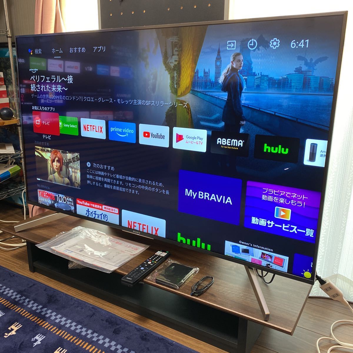 【目立った傷や汚れなし】【美品】SONY BRAVIA55v型/KJ55X8500F/4K液晶テレビ/2018年式モデル/ポータブル外付け