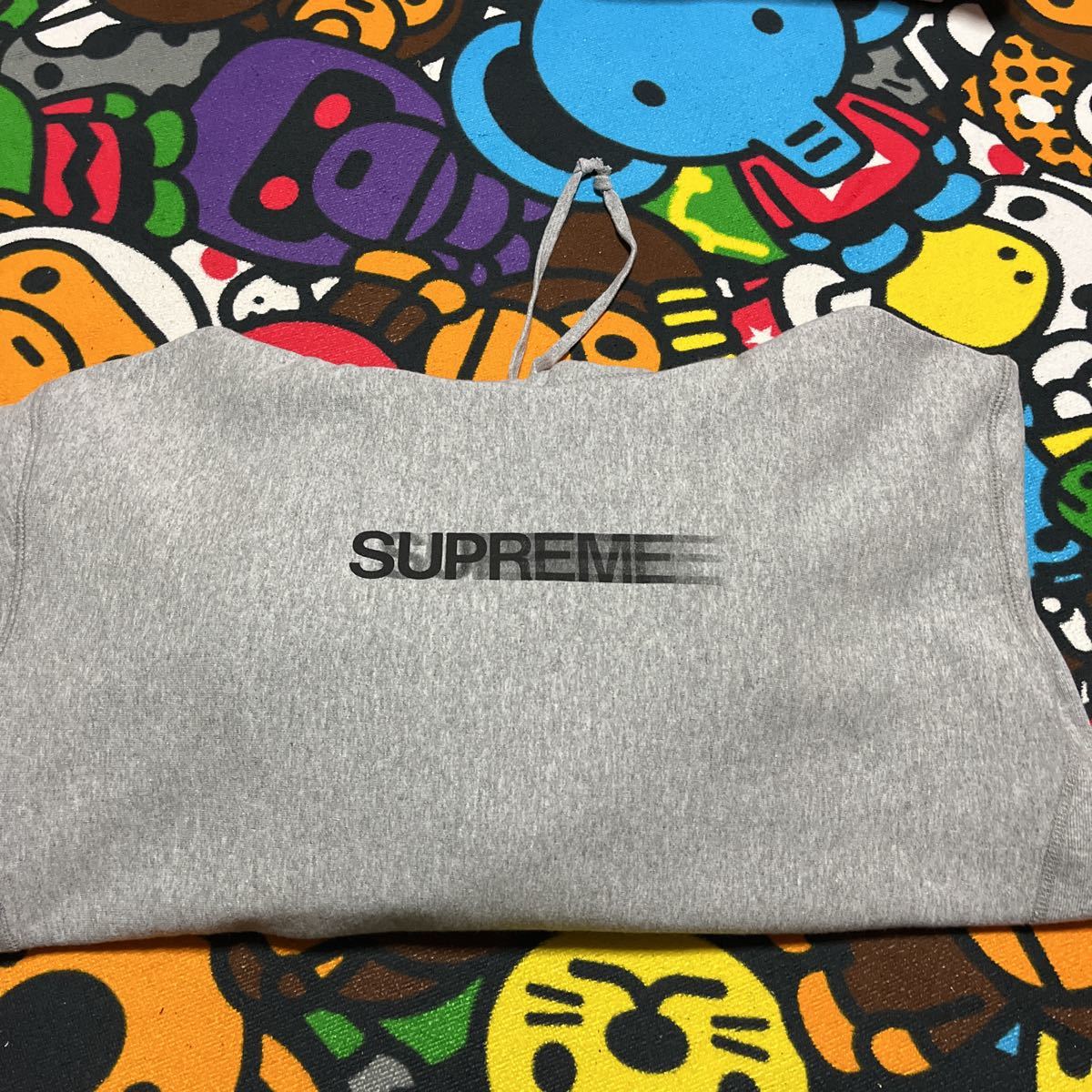 【目立った傷や汚れなし】確実正規品 23ss Supreme Motion Logo Hooded Sweatshirt Grey