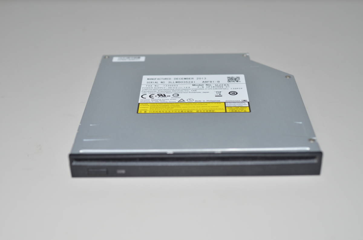 【やや傷や汚れあり】中古良品 Panasonic UJ265 内蔵スリムBlurayドライブ スロットインタイプ 動作確認済の落札情報詳細