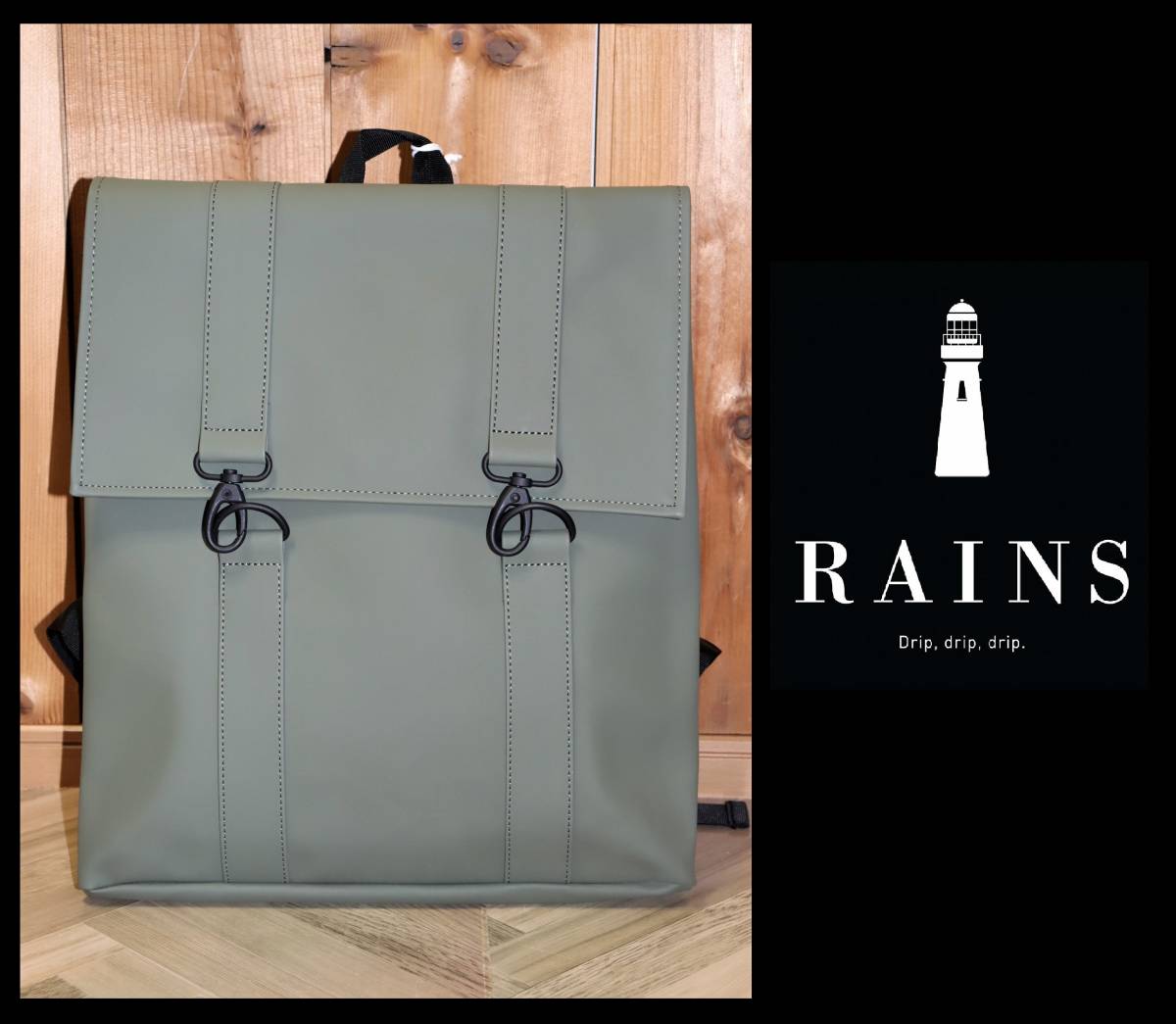 【未使用】送料無料 即決【未使用】 RAINS ★ バックパック (MSN BACKPACK) ★ レインズ 北欧 税込定価1万4300円