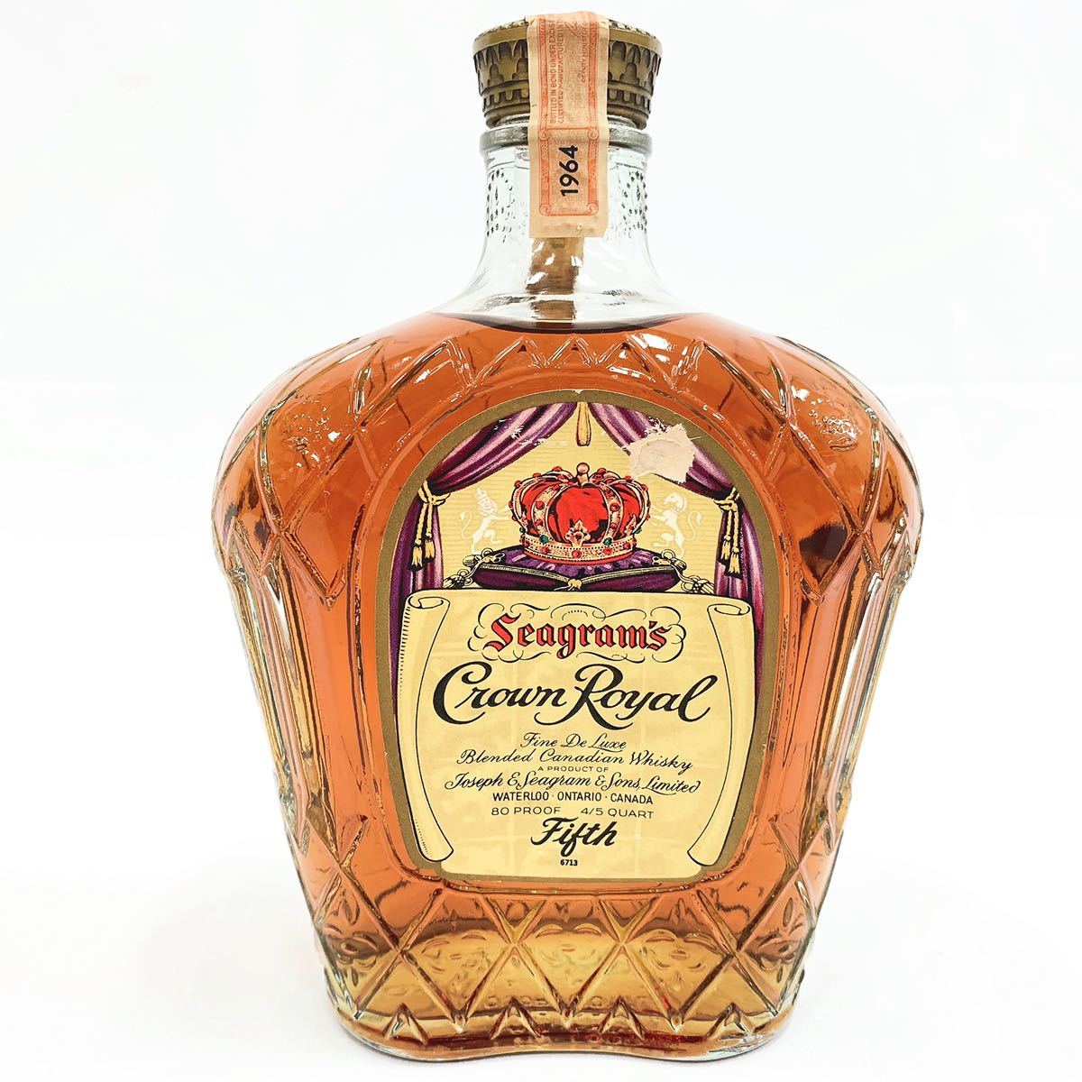 【未使用】未開栓 Seagrams シーグラム Crown Royal クラウンロイヤル 1964年 40 750ml カナディアン