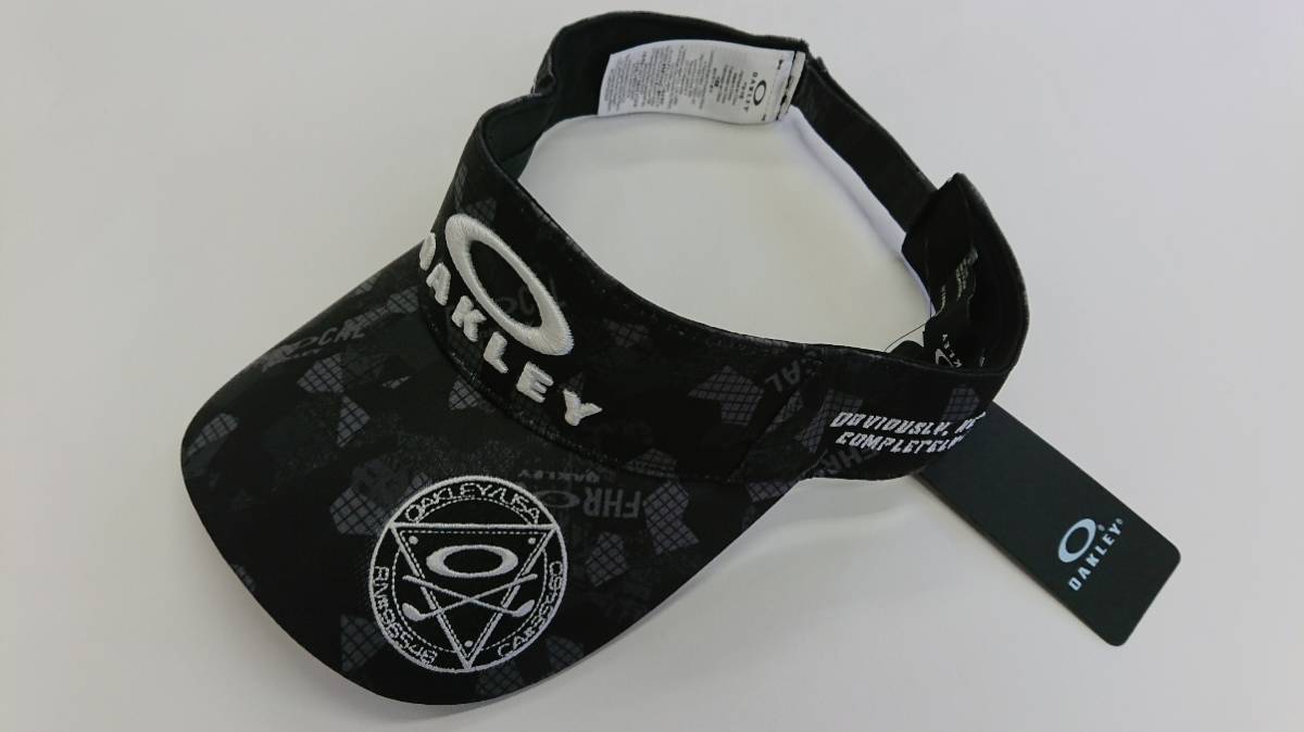 【未使用】【新品 タグ付】オークリー（OAKLEY) バイザー FOS901403 カラー00G（BLACK PRINT)【FIXED