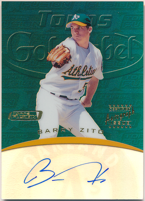 【目立った傷や汚れなし】Barry Zito MLB 2001 Topps Gold Label Topps Fusion Signature
