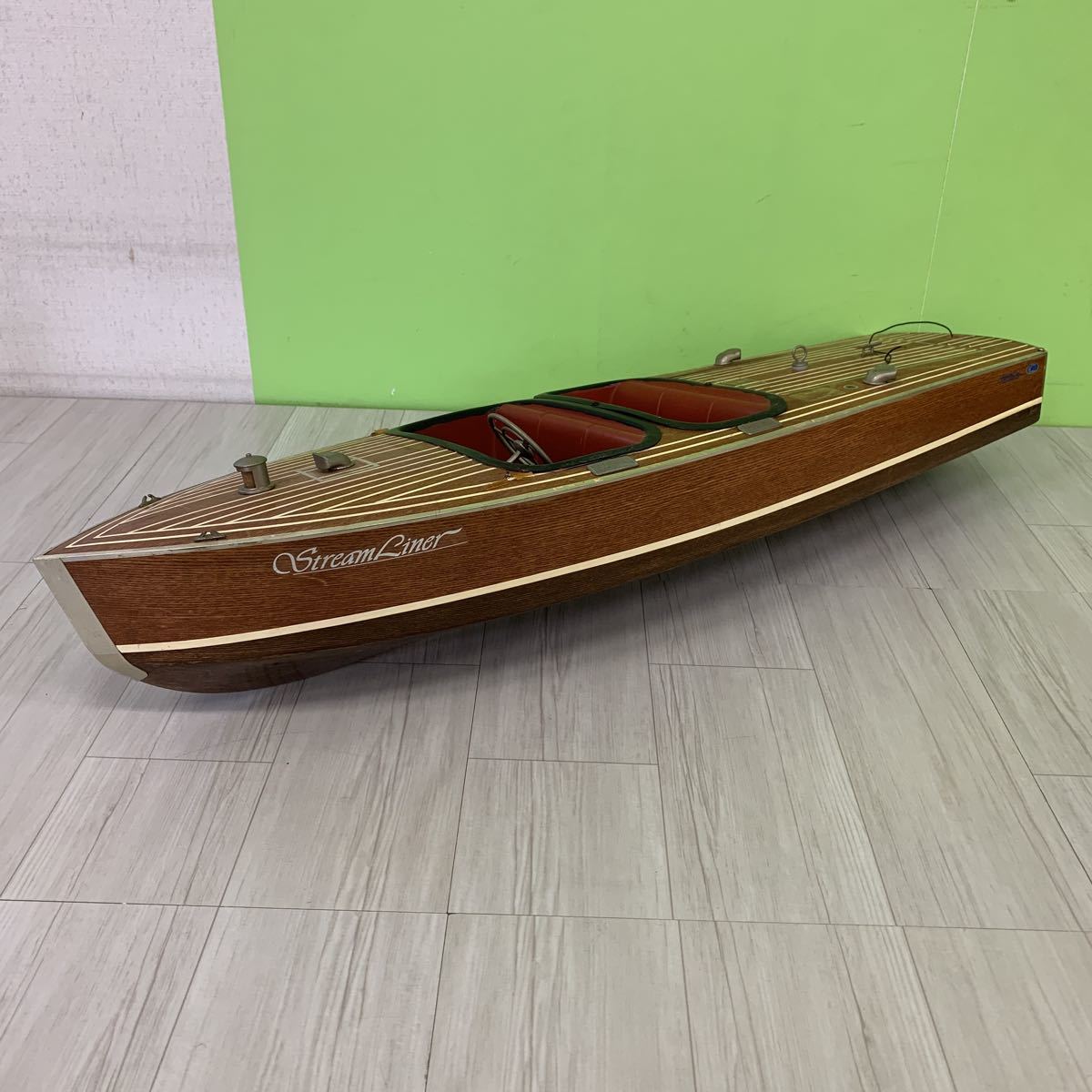 【傷や汚れあり】ジャンク 京商 ストリームライナー MARITIME CLASSICS 1 電動ラジコンボート クラシックウッドボートシリーズ