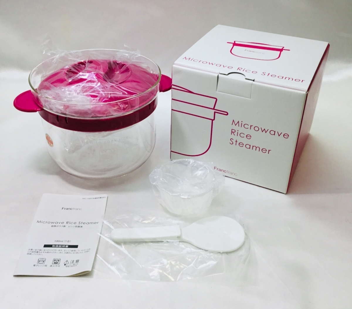 【新品】【新品未使用】FRANCFRANC キッチン フランフラン マイクロウェーブ ライススチーマー ピンク tt0419の落札情報詳細