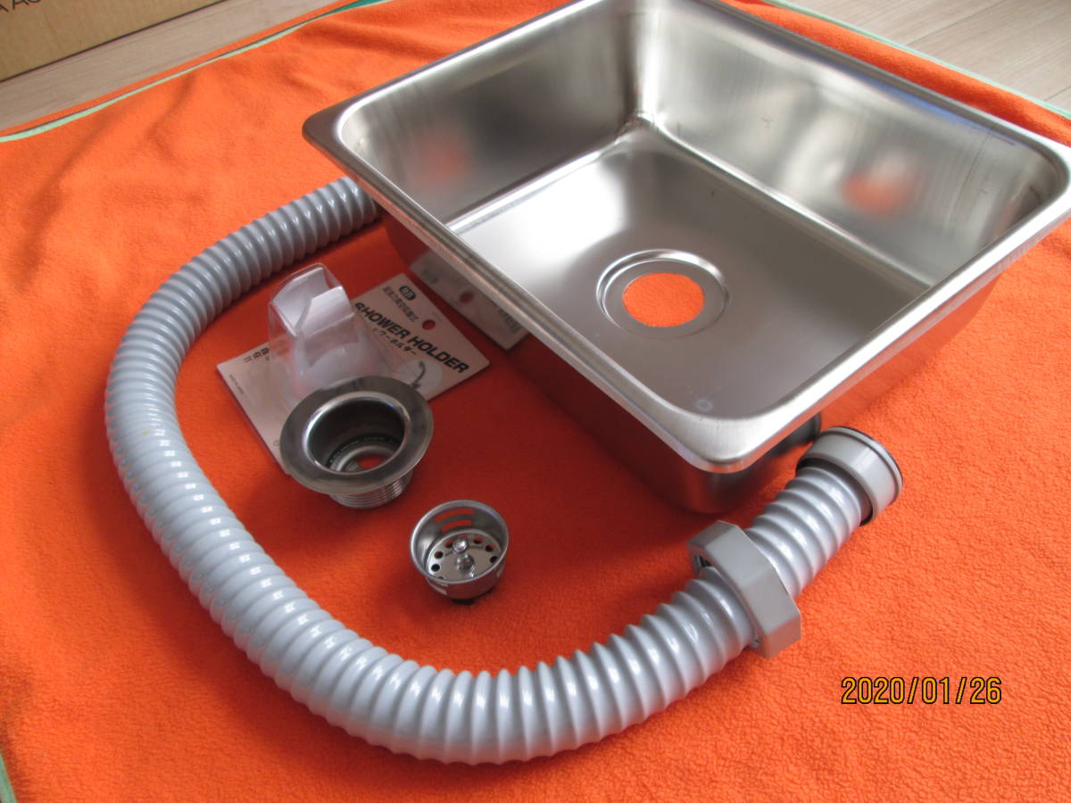 【新品】ステンレス 角型 ミニシンクセット キャンピングカー用品 排水ホース・ポリタン2個付き 新品の落札情報詳細 ヤフオク落札価格検索