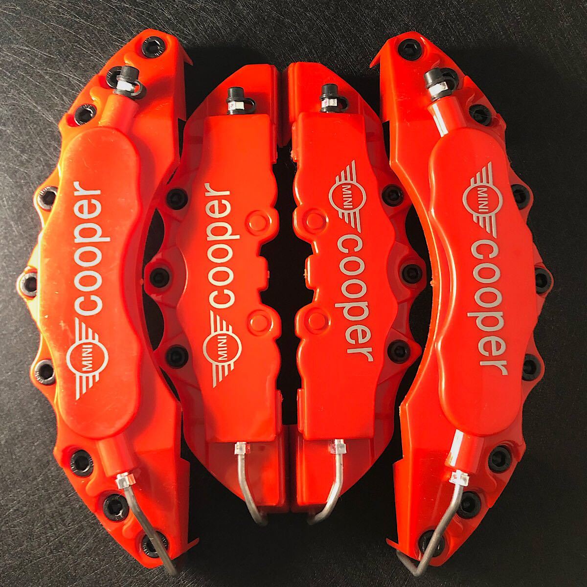【新品】【金属ボルト】MINI キャリパーカバー LMサイズ レッド×グレー ミニクーパー MINICOOPER