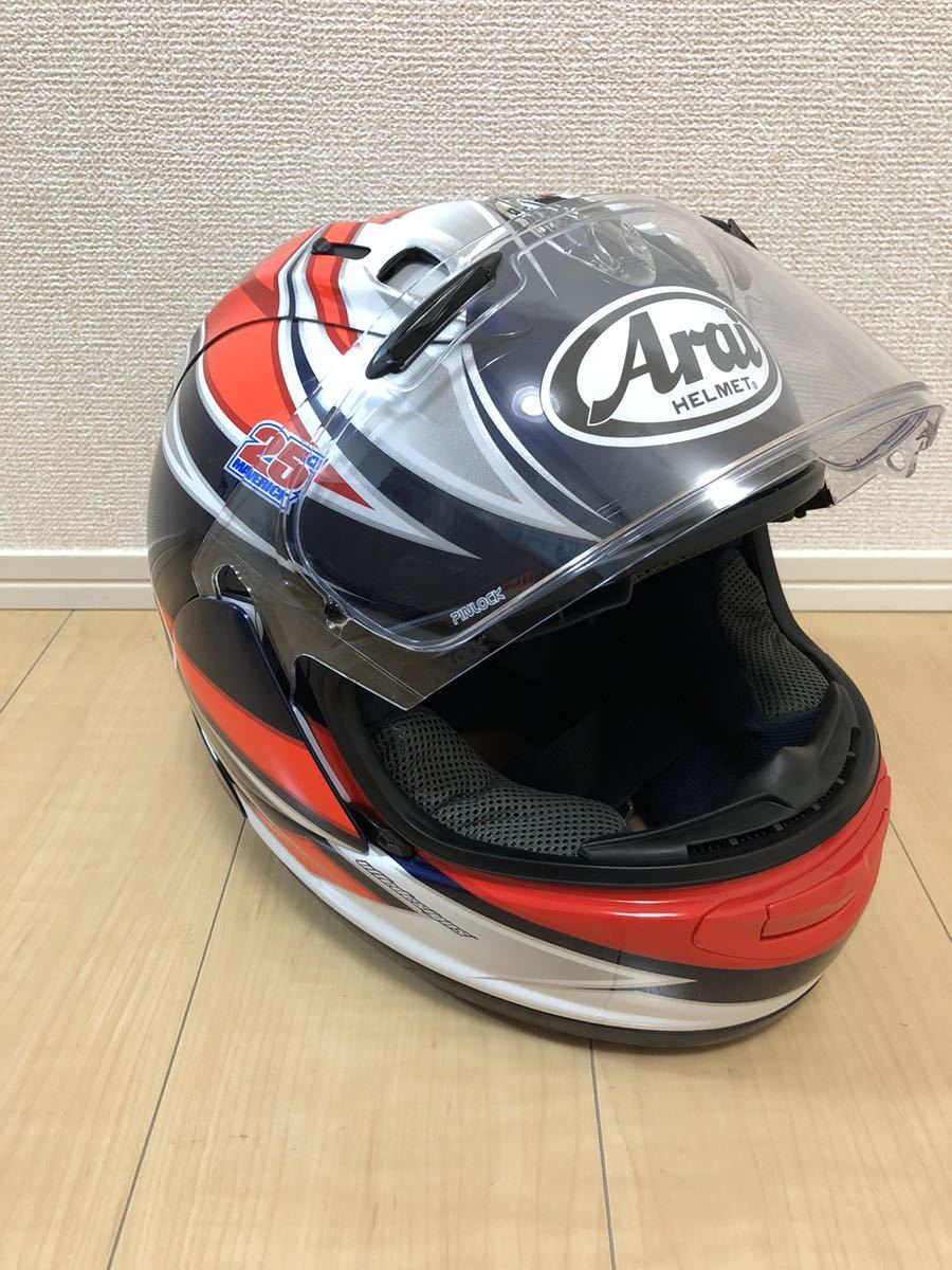 Arai アライ ヘルメット RX7X ビニャーレス VINALES サイズM(5758) スモークシールド レーシングスポイラー付の落札