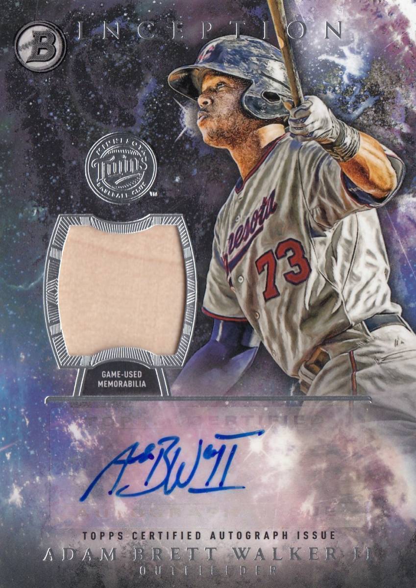 【目立った傷や汚れなし】【ウォーカー】直筆サインカード 読売ジャイアンツ BAT RELIC 2016 TOPPS BOWMAN