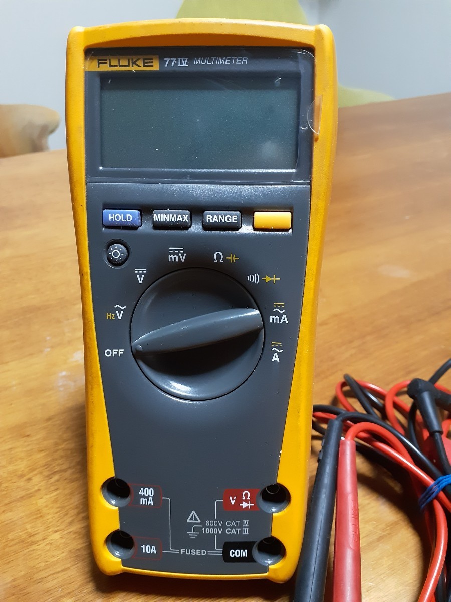【やや傷や汚れあり】フルークデジタルマルチメータ―Fluke 77 Series Ⅳ Digital Multimeterの落札情報詳細