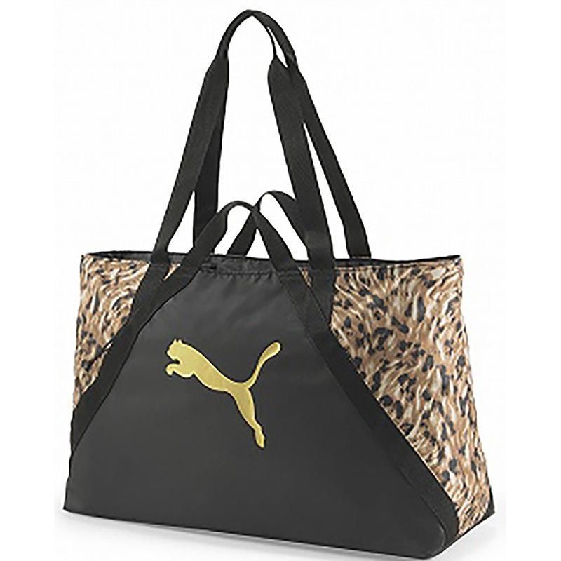 【未使用】★プーマ PUMA 新品 ロゴ 大容量 シンプル ジム トレーニング MOTO ショッパー トートバッグ かばん 鞄 BAG ヒョウ