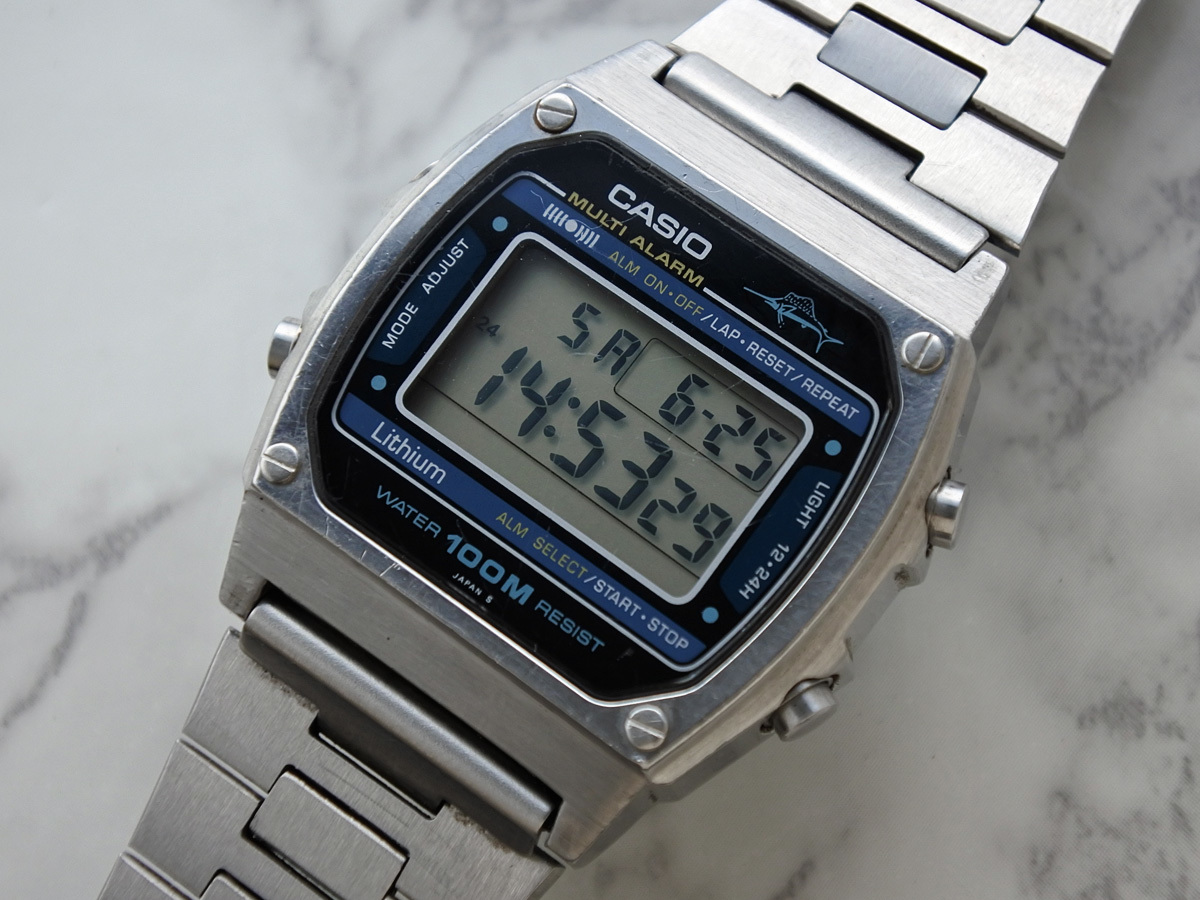 【中古】カシオ マルチアラーム CASIO MULTI ALARM W650 カジキマーク 稼動ジャンク品の落札情報詳細 ヤフオク落札