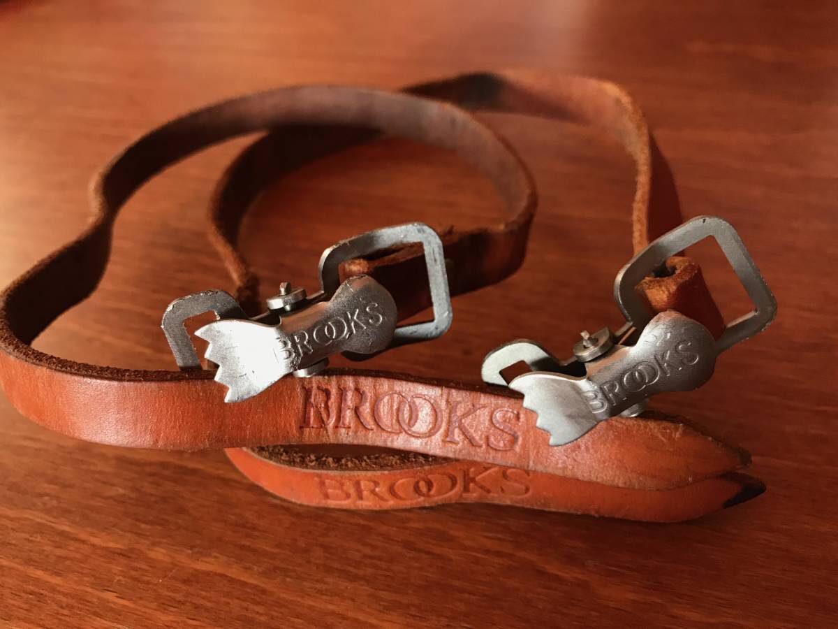【中古】BROOKS TWIN TOE STRAPS レザー製 ダブル トーストラップ トゥーストラップ ブルックスの落札情報詳細