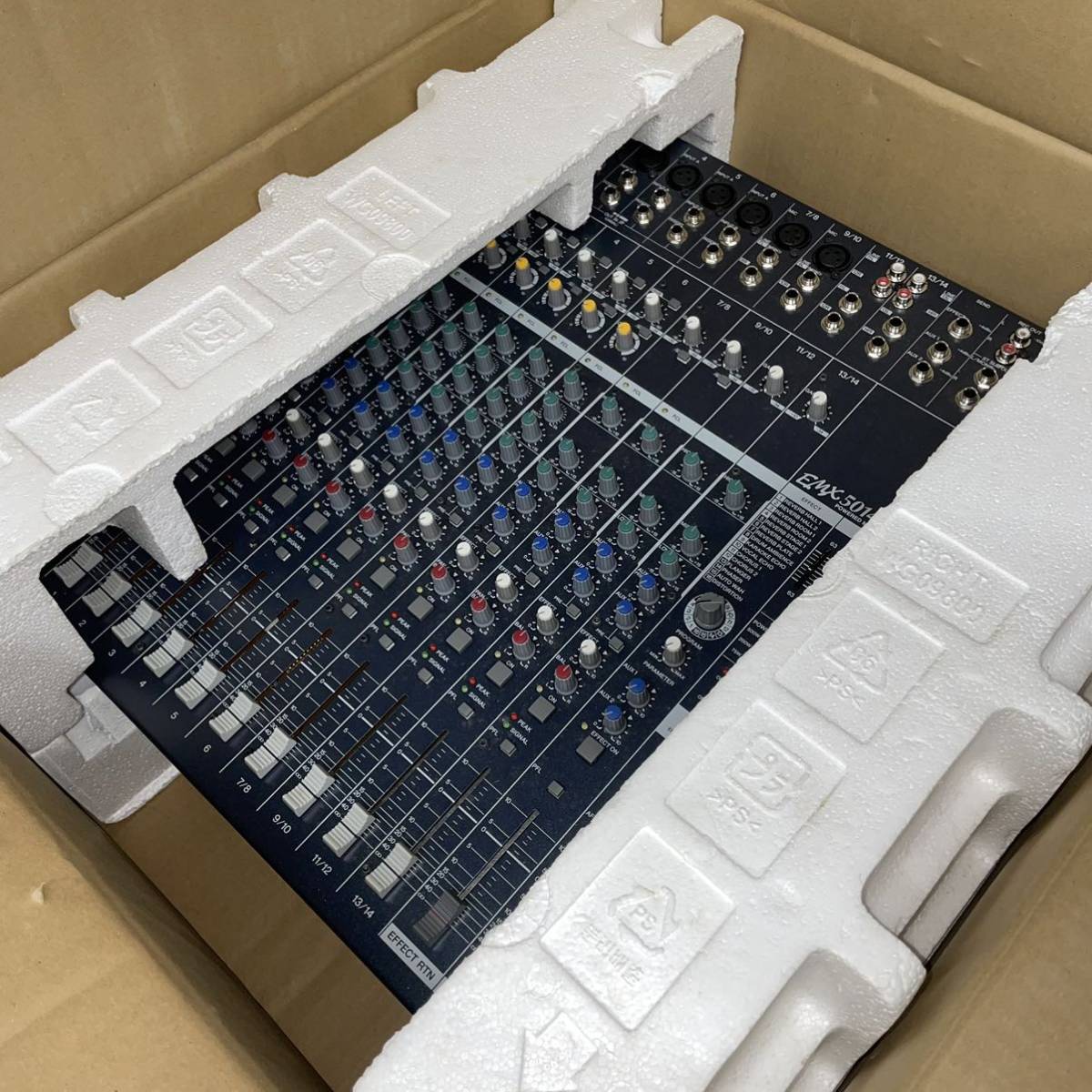 1円【比較的美品】YAMAHA ヤマハ EMX－5014c ミキシングコンソール MACKIE アナログミキサー パワードミキサー 通電確認