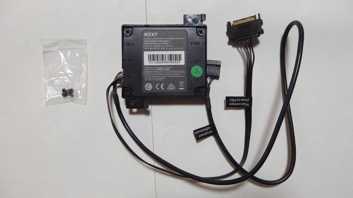 【全体的に状態が悪い】NZXT HUE2用(H510 Eliteに付属) Control Hub Smart Device V2 (RGB LIGHTING V2 ACSDVD02A1