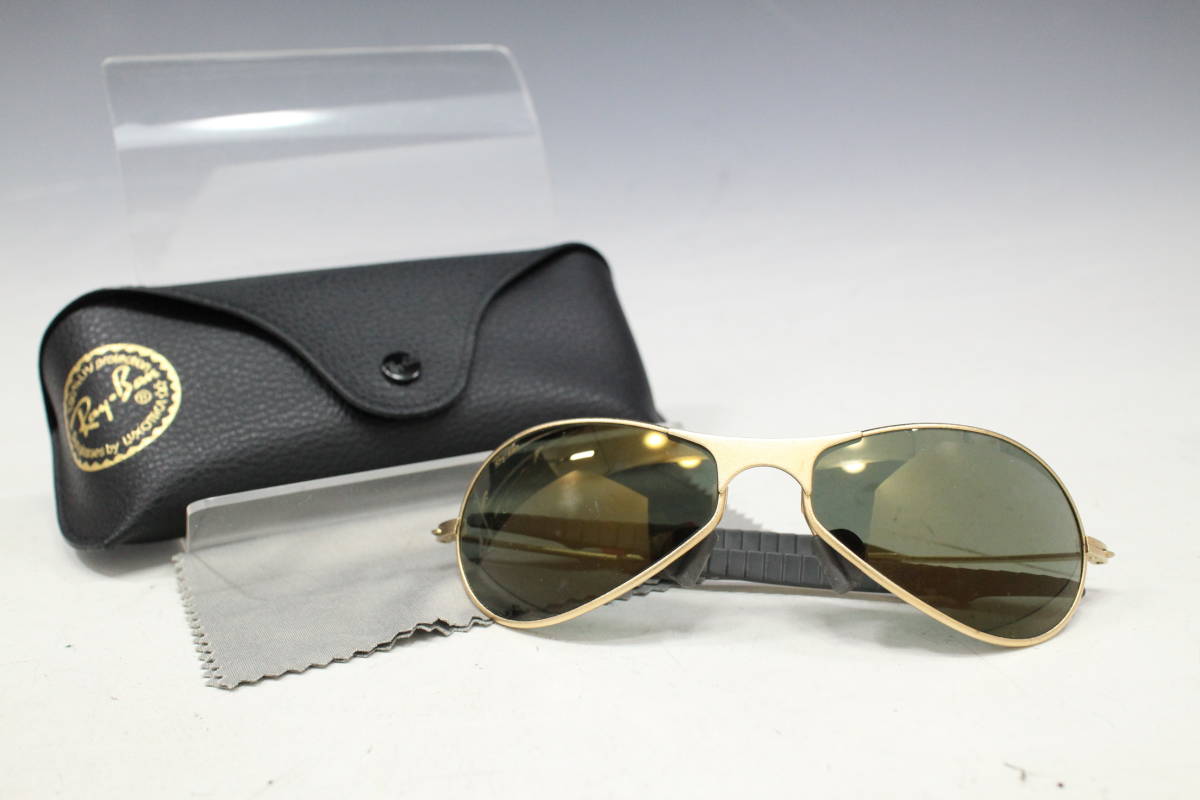 【やや傷や汚れあり】1円〜【レイバン/RayBan本物】サングラス/メタルフレーム/マットゴールド【P317Mの落札情報詳細 ヤフオク