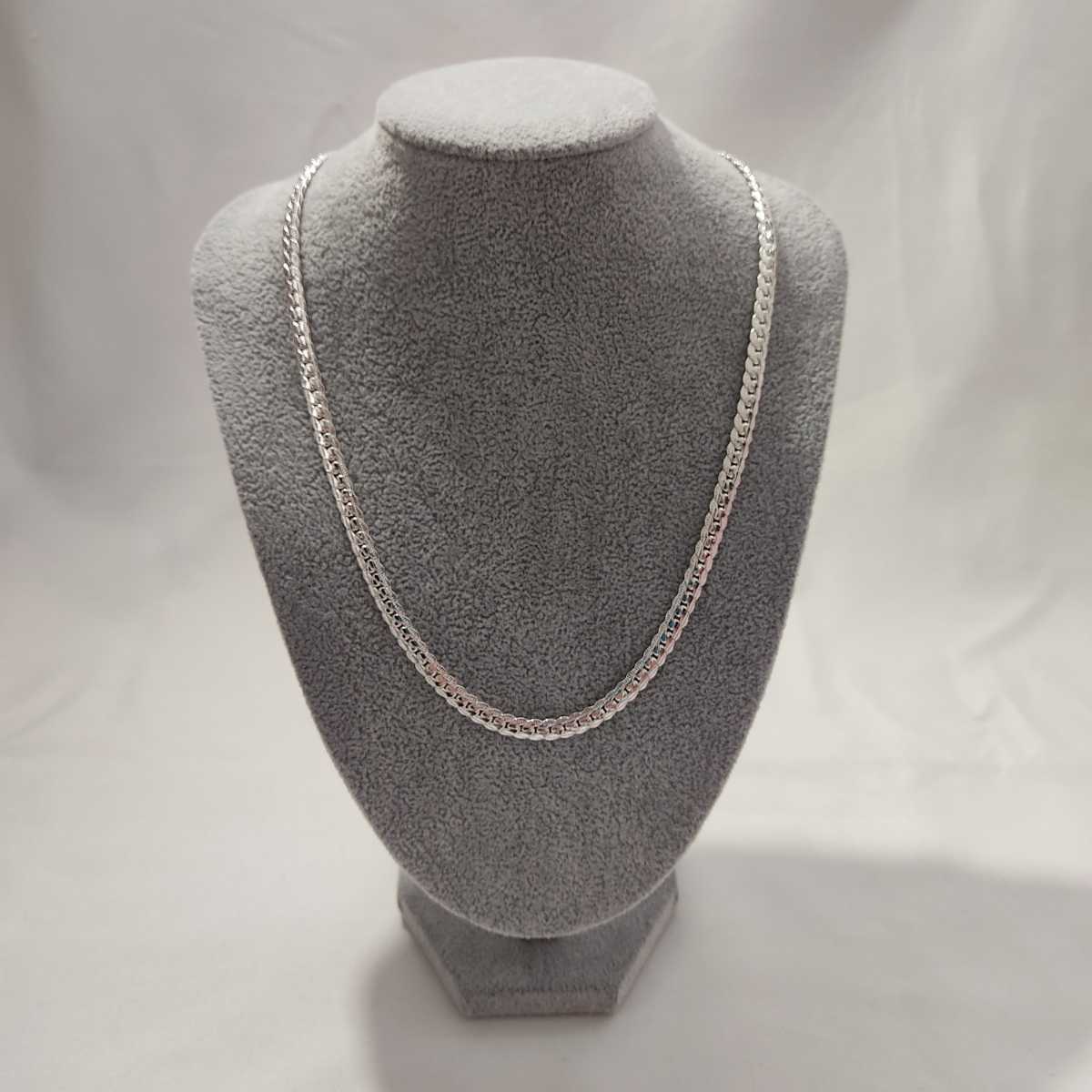 【未使用】1円スタート 国内発送 新品 喜平ネックレス Platina Plated シルバー喜平 メンズ シルバー925 50cm シルバー