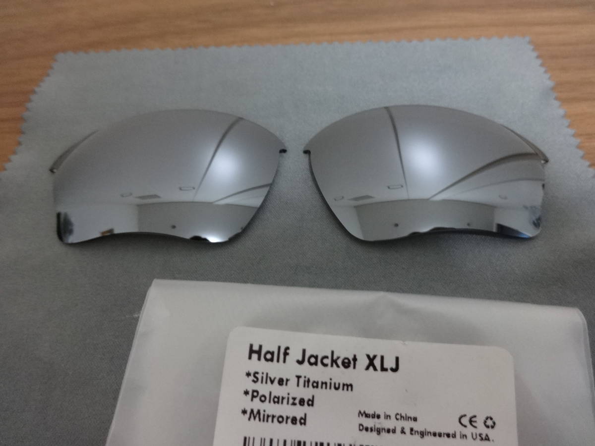 【未使用】処分価格！★オークリー ハーフジャケット 1.0 XLJ用 カスタム偏光レンズ TITANIUM Color Polarized