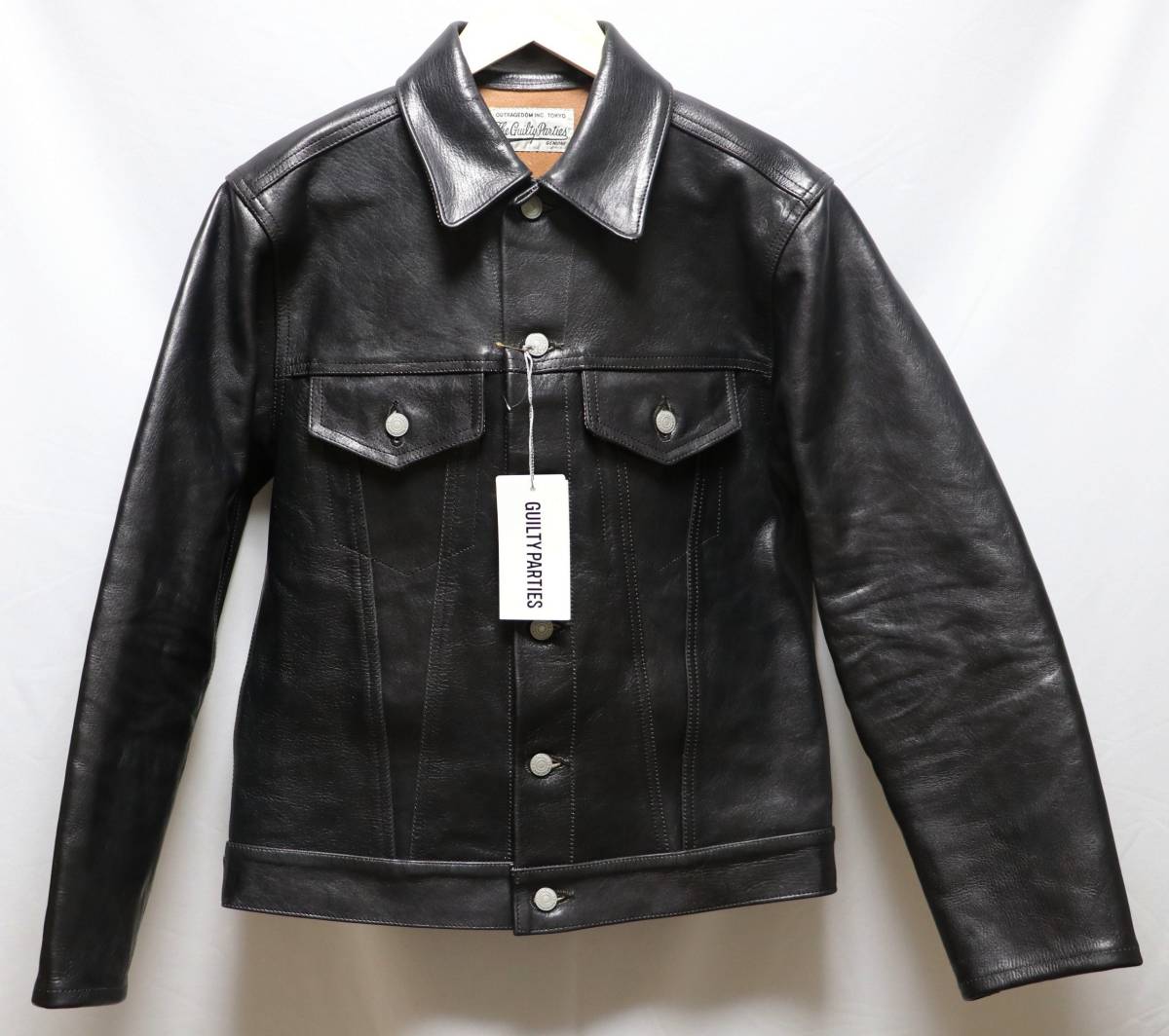 WACKO MARIA LEATHER TRUCKER JACKET