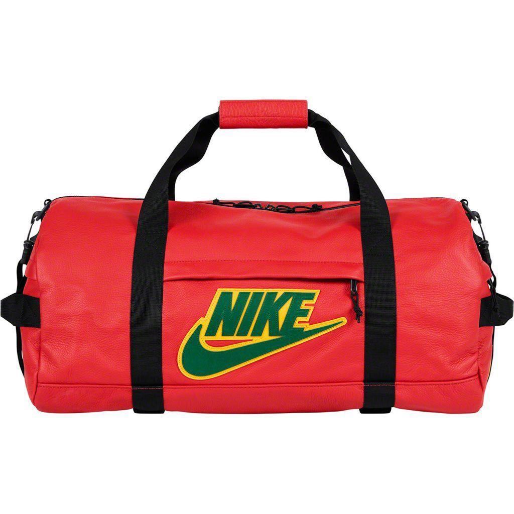 【新品】Supreme Nike Leather Duffle Bag red green yellow 19aw 2019 boxlogo
