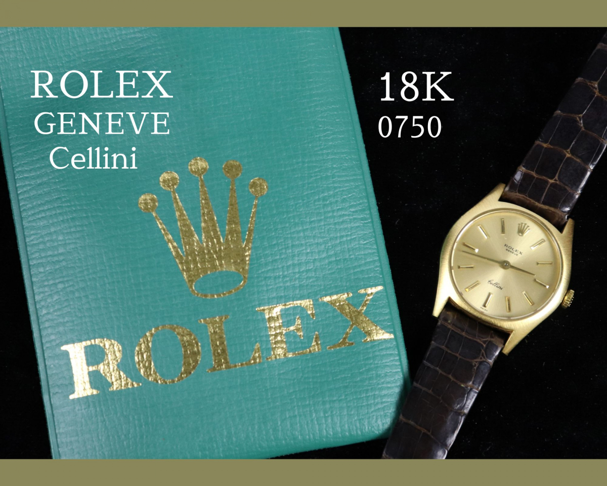 【やや傷や汚れあり】【18K/0750】ROLEX GENEVE Cellini ロレックス ジュネーブ チェリーニ 腕時計 380015